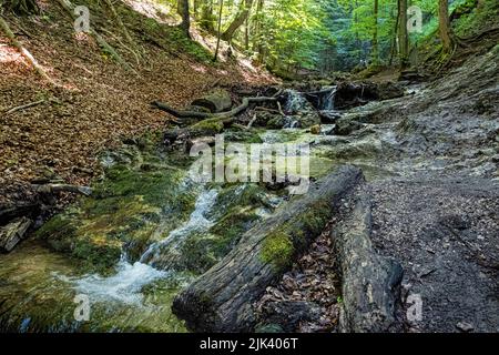 Janosik Holes, Little Fatra, Slovak republic. Hiking theme. Seasonal natural scene. Stock Photo