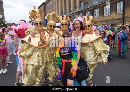 Norwich, England, UK, 30 July 2022. Pride parade. Credit: Liz Somerville/Alamy Live News Stock Photo