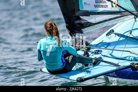 Plymouth, UK. 29th July, 2022. Wasp series at the Great Britain SailGP at Plymouth, UK on 29 July 2022. Photo by Phil Hutchinson. Editorial use only, license required for commercial use. No use in betting, games or a single club/league/player publications. Credit: UK Sports Pics Ltd/Alamy Live News Stock Photo