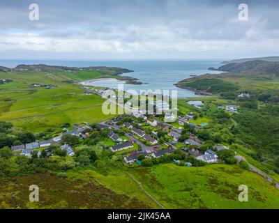 Scourie Map Aerial view of Scourie on North Coast 500 driving route, Sutherland ...
