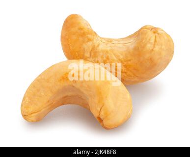 cashew path isolated on white Stock Photo