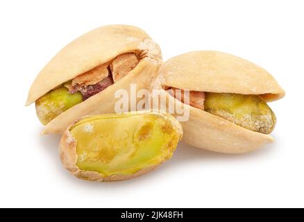 pistachio path isolated on white Stock Photo
