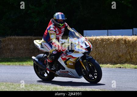 John McGuinness, CBR1000RR-R Fireblade SP, Contemporary Racing Motorcycles, current solo racing motorcycles and sidecar outfits, Goodwood Festival of Stock Photo