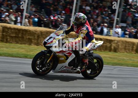 John McGuinness, CBR1000RR-R Fireblade SP, Contemporary Racing Motorcycles, current solo racing motorcycles and sidecar outfits, Goodwood Festival of Stock Photo