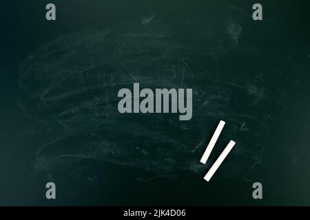 Green Chalkboard. Chalk texture school board display for background. Stock Photo