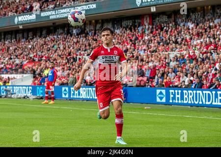 Ryan Giles #3 of Middlesbrough on the ball during the game Stock Photo