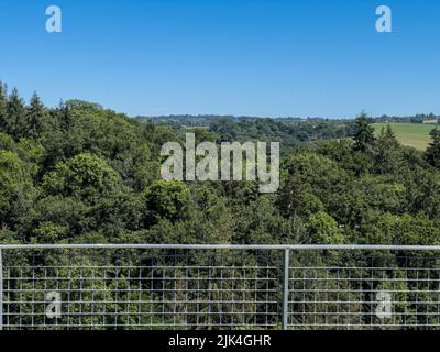 view of the Château de Châlucet, a ruined castle, in the commune of Saint-Jean-Ligoure, south of Limoges Stock Photo