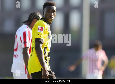 Dortmund, Deutschland. 30th July, 2022. firo: 07/30/2022, football, soccer, 1st league, 1st Bundesliga, season 2022/2023, test match, friendly match BVB, Borussia Dortmund - Antalyaspor Antalya GESTURE, ABDOULAYE CAMERA, BVB/dpa/Alamy Live News Stock Photo