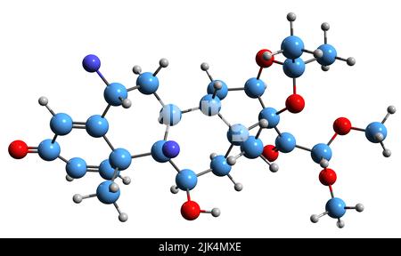 3D image of Flumetasone skeletal formula - molecular chemical structure ...