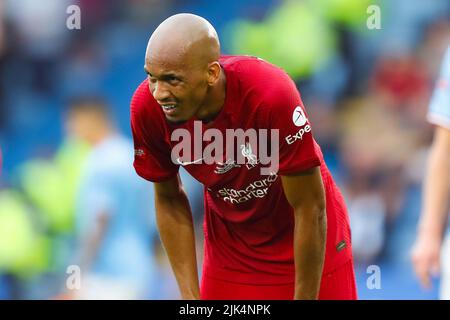 Leicester, UK. 30th July 2022; The King Power Stadium, Leicester, Leicestershire, England;  FA Community Shield, Liverpool versus Manchester City; Fabinho  of Liverpool Credit: Action Plus Sports Images/Alamy Live News Stock Photo