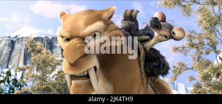 DIEGO,GRANNY, ICE AGE: CONTINENTAL DRIFT, 2012 Stock Photo