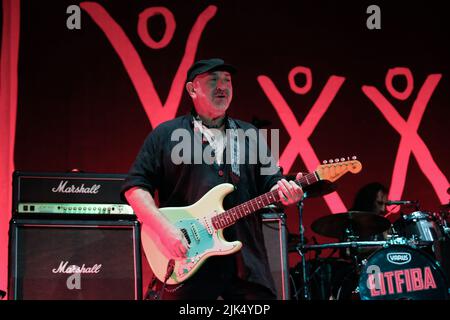 Verona, Italy. 29th July 2022. The Italian rock band of Litfiba with Piero Pelù and Ghigo Renzulli live performs in Villafranca Castle for their last career tour 'L'ultimo girone' Credit: Roberto Tommasini/Alamy Live News Stock Photo