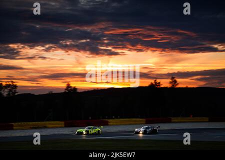 44 GetSpeed, Mercedes-AMG GT3 of Michael BLANCHEMAIN, Patrick ASSENHEIMER, Axel BLOM, Jim PLA, 24 Herberth Motorsport, Porsche 911 GT3-R of Niki LEUTWILER, Stefan AUST, Alessio PICARIELLO, Nico MENZEL, in action during the TotalEnergies 24 hours of Spa 2022, 7th round of the 2022 Fanatec GT World Challenge Europe Powered by AWS, from July 27 to 31, 2021 on the Circuit de Spa-Francorchamps, in Stavelot, Belgium - Photo Florent Gooden / DPPI Stock Photo