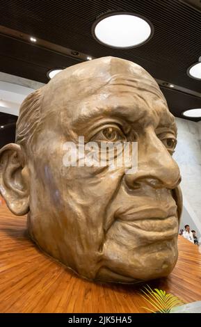 prototypes of statue of unity with bright dramatic sky at day from different angle image is taken at vadodra gujrat india on July 10 2022. Stock Photo