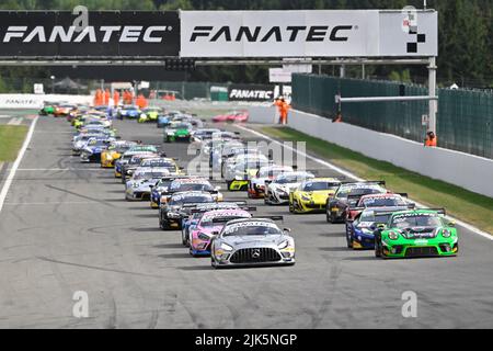 Spa Francorchamps, Belgium. 30th July, 2022. Main Race, Start Credit: Independent Photo Agency/Alamy Live News Stock Photo