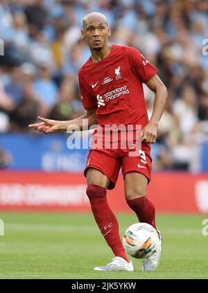 Leicester, UK. 30th July, 2022. Fabinho of Liverpool during the The FA Community Shield match at the King Power Stadium, Leicester. Picture credit should read: Paul Terry/Sportimage Credit: Sportimage/Alamy Live News Stock Photo