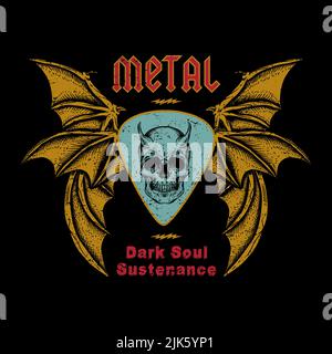 Metal - Dark Soul Sustenance - Rock Music Graphic Stock Photo