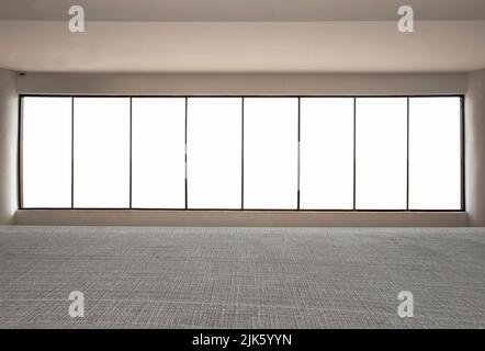 Front view modern empty office interior Stock Photo