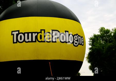 Lublin, Poland. 30 July 2022. Yellow Tour de Pologne togo on balloon Stock Photo