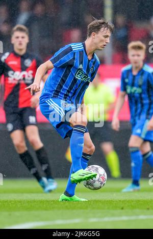 ALMERE, NETHERLANDS - JULY 31: Youri Baas Of Ajax, Ilias Alhaft Of ...