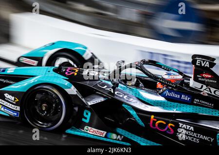 London, UK. 31st July, 2022. 09 EVANS Mitch (nzl), Jaguar TCS Racing, Jaguar I-Type 5, action during the 2022 London ePrix, 9th meeting of the 2021-22 ABB FIA Formula E World Championship, on the ExCeL London from July 30 to 31, in London, United Kingdom - Photo: Germain Hazard/DPPI/LiveMedia Credit: Independent Photo Agency/Alamy Live News Stock Photo