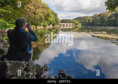 Eight arch bridge on the Eastern Arm of Stackpole National Nature ...