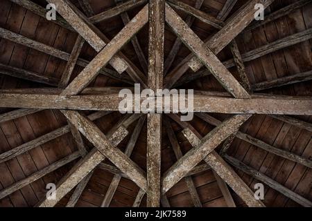 View of an old wooden framework Stock Photo