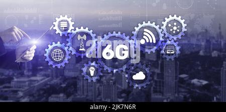 6G Modern Industry High Speed Communication Technology Stock Photo