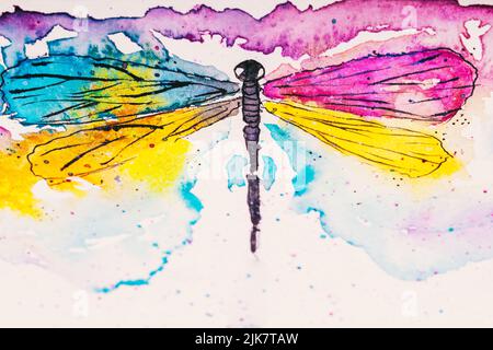 Abstract painting of butterfly Stock Photo
