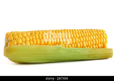 Corn on the cob on a white background Stock Photo