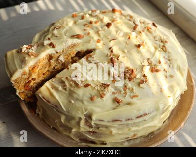 Homemade carrot cake Stock Photo