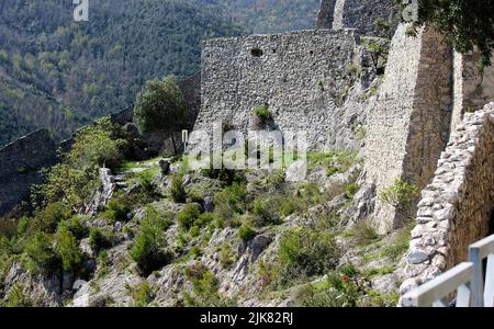 Salerno, Campania, Italy, Longobard castle of Arechi. Stock Photo