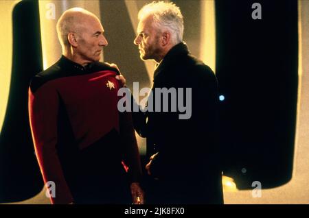 Patrick Stewart & Malcolm Mcdowell Film: Star Trek: Generations (USA 1994) Characters: Captain Jean-Luc Picard, Dr. Tolian Soran  Director: David Carson 17 November 1994   **WARNING** This Photograph is for editorial use only and is the copyright of PARAMOUNT and/or the Photographer assigned by the Film or Production Company and can only be reproduced by publications in conjunction with the promotion of the above Film. A Mandatory Credit To PARAMOUNT is required. The Photographer should also be credited when known. No commercial use can be granted without written authority from the Film Compan Stock Photo