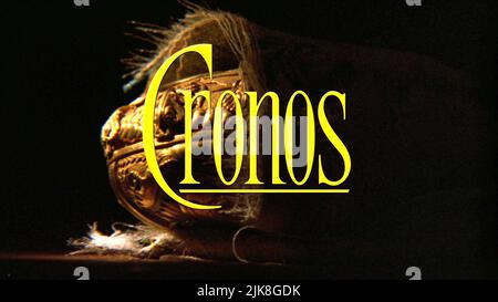 Movie Poster Film: Cronos (MEX 1993)   Director: Guillermo Del Toro 17 May 1993   **WARNING** This Photograph is for editorial use only and is the copyright of GRUPO DEL TORO and/or the Photographer assigned by the Film or Production Company and can only be reproduced by publications in conjunction with the promotion of the above Film. A Mandatory Credit To GRUPO DEL TORO is required. The Photographer should also be credited when known. No commercial use can be granted without written authority from the Film Company. Stock Photo