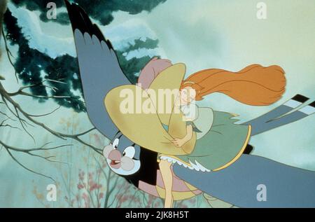 Jacquimo & Thumbelina Film: Thumbelina (1994) Characters: Jacquimo & Thumbelina  Director: Don Bluth 30 March 1994   **WARNING** This Photograph is for editorial use only and is the copyright of TRISTAR and/or the Photographer assigned by the Film or Production Company and can only be reproduced by publications in conjunction with the promotion of the above Film. A Mandatory Credit To TRISTAR is required. The Photographer should also be credited when known. No commercial use can be granted without written authority from the Film Company. Stock Photo