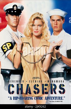 Tom Berenger, Erika Eleniak & William Mcnamara Poster Film: Chasers (USA 1994)   Director: Dennis Hopper 22 April 1994   **WARNING** This Photograph is for editorial use only and is the copyright of WARNER BROS. and/or the Photographer assigned by the Film or Production Company and can only be reproduced by publications in conjunction with the promotion of the above Film. A Mandatory Credit To WARNER BROS. is required. The Photographer should also be credited when known. No commercial use can be granted without written authority from the Film Company. Stock Photo