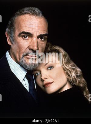 Sean Connery & Michelle Pfeiffer Film: The Russia House (USA 1990) Characters: Bartholomew 'Barley' Scott Blair, Katya Orlova  Director: Fred Schepisi 21 December 1990   **WARNING** This Photograph is for editorial use only and is the copyright of MGM and/or the Photographer assigned by the Film or Production Company and can only be reproduced by publications in conjunction with the promotion of the above Film. A Mandatory Credit To MGM is required. The Photographer should also be credited when known. No commercial use can be granted without written authority from the Film Company. Stock Photo