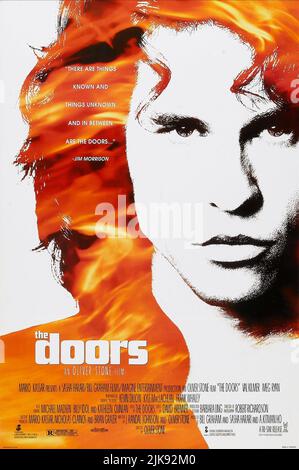 Movie Poster Film: The Doors (USA 1991)   Director: Oliver Stone 23 February 1991   **WARNING** This Photograph is for editorial use only and is the copyright of TRISTAR PICTURES and/or the Photographer assigned by the Film or Production Company and can only be reproduced by publications in conjunction with the promotion of the above Film. A Mandatory Credit To TRISTAR PICTURES is required. The Photographer should also be credited when known. No commercial use can be granted without written authority from the Film Company. Stock Photo