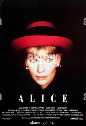 ALICE (1990) POSTER MIA FARROW, WOODY ALLEN (DIR) ALC 018 MOVIESTORE ...