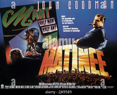 John Goodman Poster Film: Matinee (1992)   Director: Joe Dante 29 January 1993   **WARNING** This Photograph is for editorial use only and is the copyright of UNIVERSAL PICTURES and/or the Photographer assigned by the Film or Production Company and can only be reproduced by publications in conjunction with the promotion of the above Film. A Mandatory Credit To UNIVERSAL PICTURES is required. The Photographer should also be credited when known. No commercial use can be granted without written authority from the Film Company. Stock Photo