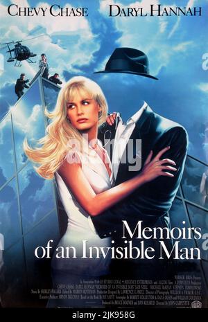 Daryl Hannah Film: Memoirs Of An Invisible Man (1993) Characters: Alice Monroe  Director: John Carpenter 28 February 1992   **WARNING** This Photograph is for editorial use only and is the copyright of WARNER BROS and/or the Photographer assigned by the Film or Production Company and can only be reproduced by publications in conjunction with the promotion of the above Film. A Mandatory Credit To WARNER BROS is required. The Photographer should also be credited when known. No commercial use can be granted without written authority from the Film Company. Stock Photo