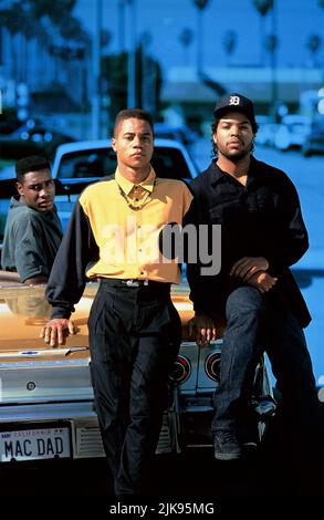 Cuba Gooding Jr. & Ice Cube Film: Boyz N The Hood; Boyz In The Hood (USA 1991) Characters: & Doughboy  / O'Shea Jackson  Director: John Singleton 02 July 1991   **WARNING** This Photograph is for editorial use only and is the copyright of COLUMBIA and/or the Photographer assigned by the Film or Production Company and can only be reproduced by publications in conjunction with the promotion of the above Film. A Mandatory Credit To COLUMBIA is required. The Photographer should also be credited when known. No commercial use can be granted without written authority from the Film Company. Stock Photo