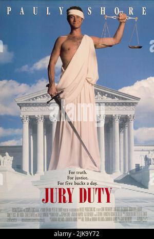 Pauly Shore Poster Film: Jury Duty (1997)   Director: John Fortenberry 12 April 1995   **WARNING** This Photograph is for editorial use only and is the copyright of TRISTAR / JOHN JOHNSON and/or the Photographer assigned by the Film or Production Company and can only be reproduced by publications in conjunction with the promotion of the above Film. A Mandatory Credit To TRISTAR / JOHN JOHNSON is required. No commercial use can be granted without written authority from the Film Company. Stock Photo