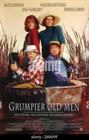 Jack Lemmon, Ann-Margret, Sophia Loren & Walter Matthau Poster Film: Grumpier Old Men (USA 1995)   Director: Howard Deutch 22 December 1995   **WARNING** This Photograph is for editorial use only and is the copyright of WARNER BROS. and/or the Photographer assigned by the Film or Production Company and can only be reproduced by publications in conjunction with the promotion of the above Film. A Mandatory Credit To WARNER BROS. is required. The Photographer should also be credited when known. No commercial use can be granted without written authority from the Film Company. Stock Photo
