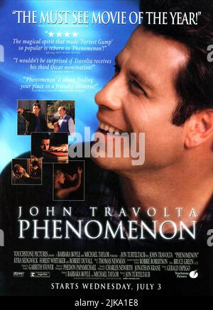 John Travolta Film: Phenomenon (1996)   Director: Jon Turteltaub 03 July 1996   **WARNING** This Photograph is for editorial use only and is the copyright of TOUCHSTONE and/or the Photographer assigned by the Film or Production Company and can only be reproduced by publications in conjunction with the promotion of the above Film. A Mandatory Credit To TOUCHSTONE is required. The Photographer should also be credited when known. No commercial use can be granted without written authority from the Film Company. Stock Photo