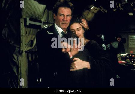 Harrison Ford, Wendy Crewson & Liesel Matthews Film: Air Force One (USA/DE 1997) Characters: President James Marshall,Grace Marshall & Alice Marshall  Director: Wolfgang Petersen 21 July 1997   **WARNING** This Photograph is for editorial use only and is the copyright of COLUMBIA PICTURES and/or the Photographer assigned by the Film or Production Company and can only be reproduced by publications in conjunction with the promotion of the above Film. A Mandatory Credit To COLUMBIA PICTURES is required. The Photographer should also be credited when known. No commercial use can be granted without Stock Photo