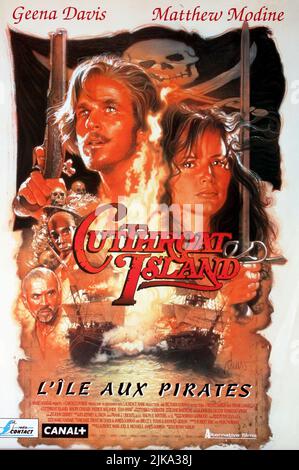 Matthew Modine & Geena Davis Poster Film: Cutthroat Island (1997) Characters: William Shaw &  Director: Renny Harlin 22 December 1995   **WARNING** This Photograph is for editorial use only and is the copyright of MGM and/or the Photographer assigned by the Film or Production Company and can only be reproduced by publications in conjunction with the promotion of the above Film. A Mandatory Credit To MGM is required. The Photographer should also be credited when known. No commercial use can be granted without written authority from the Film Company. Stock Photo