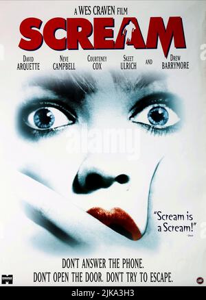 SCREAM 1996 Dimension Films production with Drew Barrymore Stock Photo ...