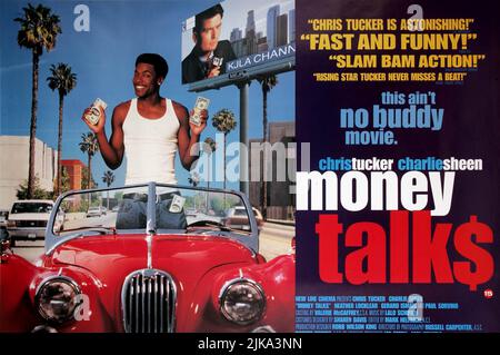 Chris Tucker & Charlie Sheen Poster Film: Money Talks (1997) Characters: Franklin Hatchett &  Director: Brett Ratner 22 August 1997   **WARNING** This Photograph is for editorial use only and is the copyright of NEW LINE and/or the Photographer assigned by the Film or Production Company and can only be reproduced by publications in conjunction with the promotion of the above Film. A Mandatory Credit To NEW LINE is required. The Photographer should also be credited when known. No commercial use can be granted without written authority from the Film Company. Stock Photo