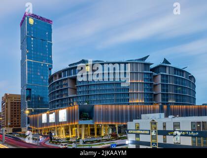 Banyan Tree Doha Building at la Cigale Mushaireb Doha, Qatar Stock Photo